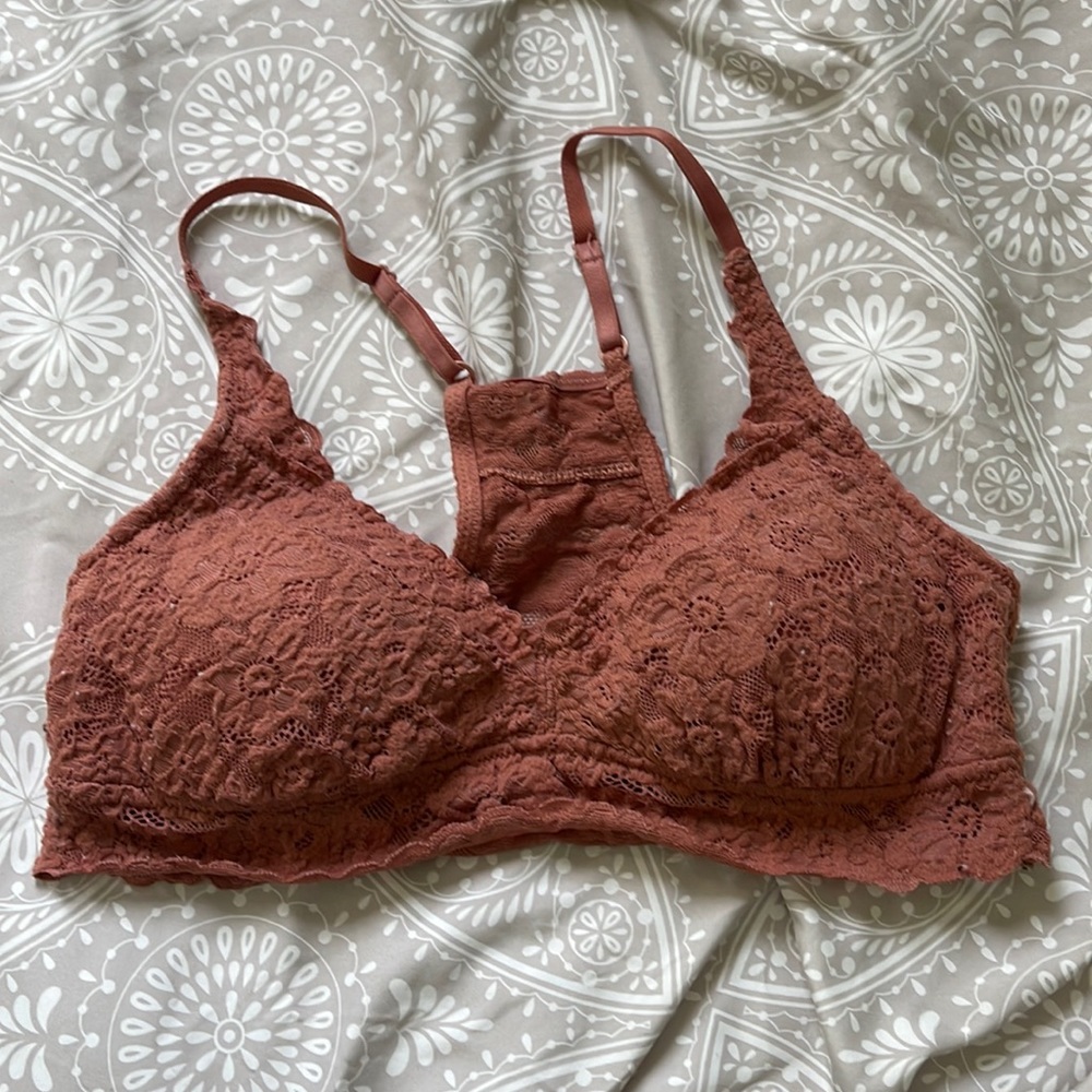 Dusty orange Aerie Floral Bralette
